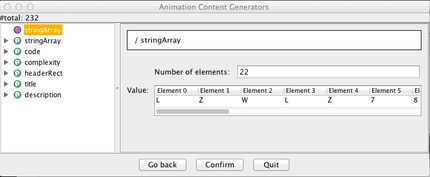 The user can modify the algorithm parameter(s) and/or layout settings